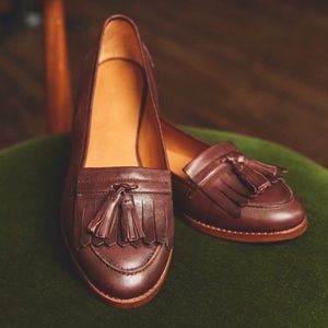 SEZANE LISA TASSLED LOAFER | NEVER WORN | Camel Leather